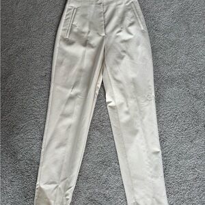 Zara Cream High-Waisted Trousers